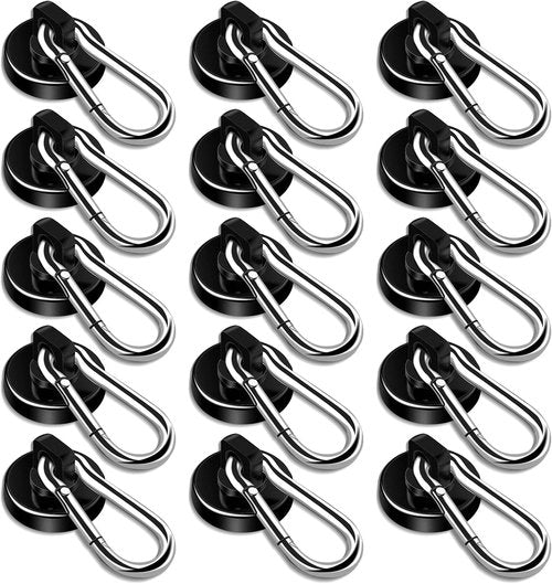DIYMAG Magnetic Hooks - 70LBS Heavy Duty Neodymium Magnets for Home, Office & Travel | 15-Pack