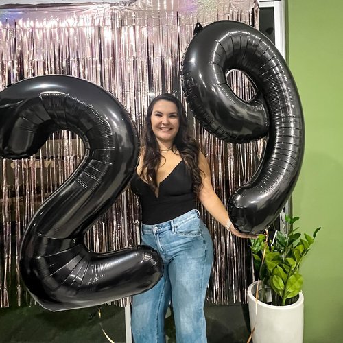 Black Number 1 Balloon - 40 Inch Shiny Black First Birthday Decoration for Boys & Girls