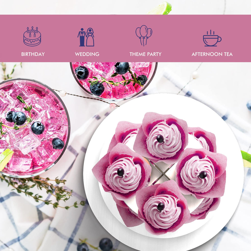 BLISSUR Cupcake Stand Tower, 2 Pack, White, 3 Tiered, Cup Cake Stand Cardboard Dessert Holder for Parties (White)