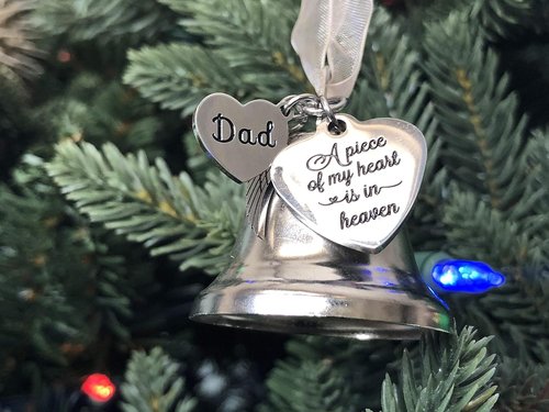 Memorial Christmas Ornament for Dad & Mom | Heartfelt Remembrance Bell | Sympathy Gift for Grieving Families