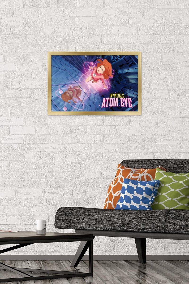 Invincible: Season 2 - Atom Eve One Sheet Wall Poster, 22.4L" x 14.7W", Gold Framed Version