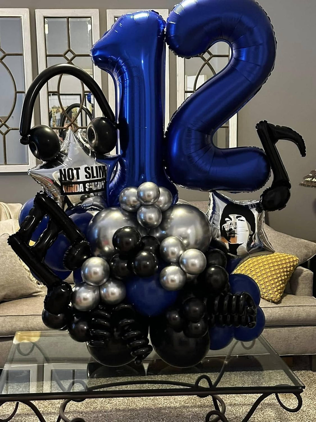 Night Blue Number 1 Balloon - 40 Inch First Birthday Decoration for Baby Boy/Girl