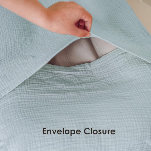 MairMore Muslin Baby Cover - Soft & Breathable 100% Cotton Lounger Slipcover | Neutral, Pack of 2 (Dark Blue)