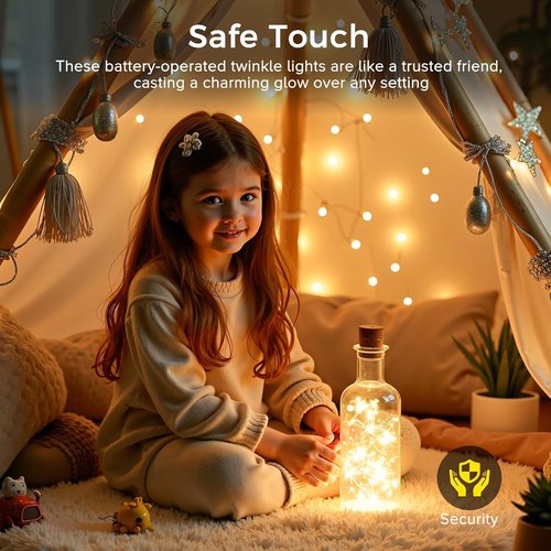 Fairy Lights 33Ft | 100 LED Battery Operated Twinkle Lights with Remote & Timer - Waterproof for Weddings & Decor