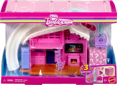 Barbie Mini Dreamhouse Doll House Set - Includes 1.5-Inch Doll, Furniture, Elevator & Pool