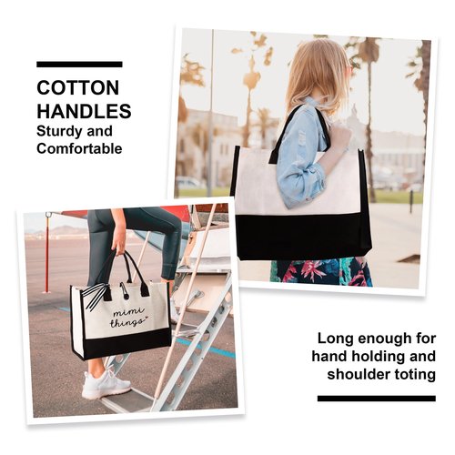 Craftique Mimi Gifts for Grandma- Unique Tote Bag- Mimi Christmas Birthday Gifts, Thoughtful Gift for Mimis from Grandkids, Mimis Bag for Shopping Travel, 17” x 6.7” x 12.5”