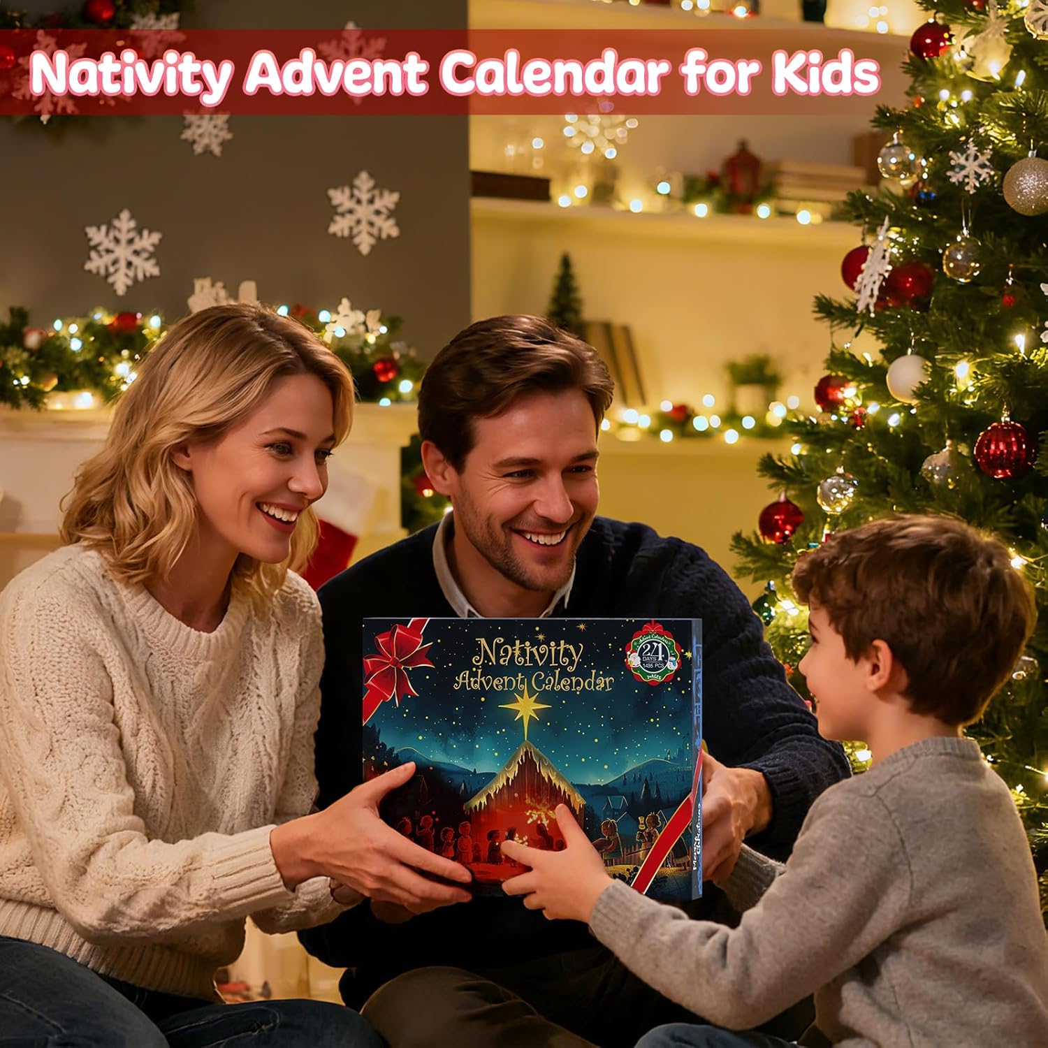 Nativity Advent Calendar 2025 - 24-Day Building Blocks Countdown Set for Kids & Adults