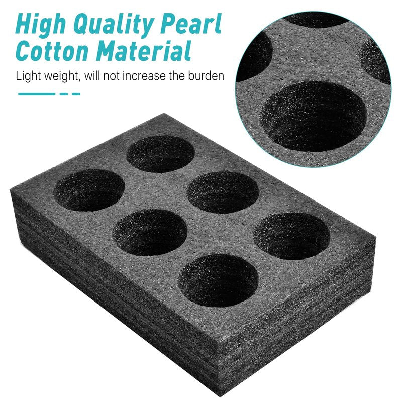 Akamino 2Pcs Takeout Cup Holders Foam, 6 Cups Foam Takeout Coffee Carrier Trays to Go Drink Holder for Delivery Hot and Cold Beverages, Milk Tea (Black, 31x20CM)
