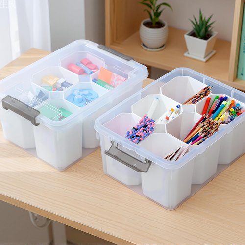 Citylife 17 QT Clear Plastic Storage Bins - Stackable Multipurpose Organizing Containers | 2 Pack