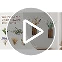 Wooden Wall Planter Vase Set of 2, Boho Hanging Wood Planters for Home Decor