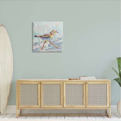 Stupell Industries Coastal Plover Abstract Bird Canvas Wall Art, Design by Jeanette Vertentes