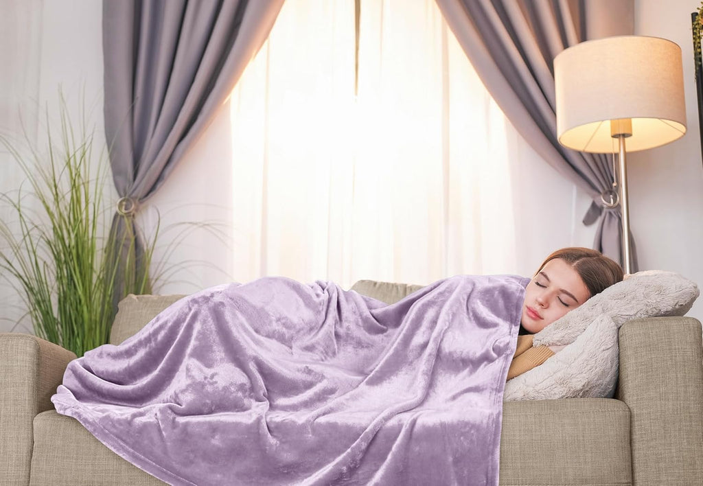 Utopia Bedding Fleece Blanket - Luxury Soft Microfiber Twin Size in Lilac | 300GSM Anti-Static (60x80 Inch)