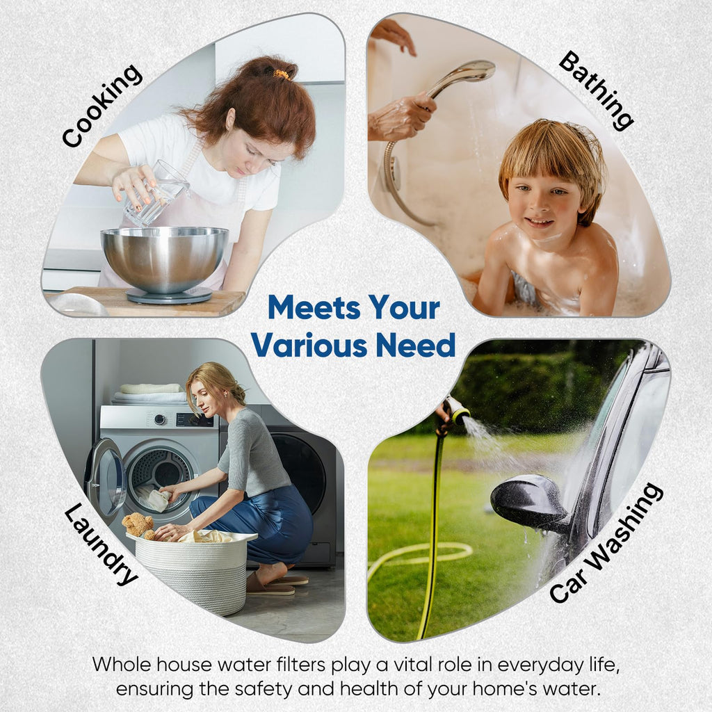 PUREPLUS 5 Micron 10 x 4.5 Whole House String Wound Sediment Filter for Well Water, Replacement Cartridge for 84637, WPX5BB97P, PC10, 355214-45, 355215-45, WP10BB97P, WP5BB97P, 2Pack