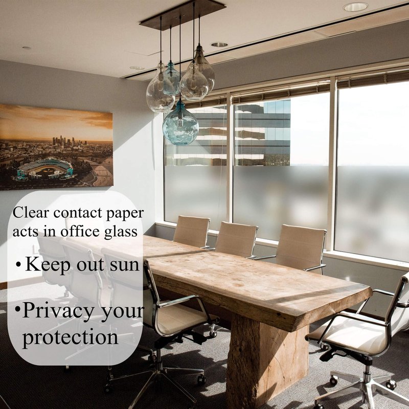 Heroad Clear Contact Paper Self Adhesive Shelf Liner for Kitchen Cabinets Multipurpose Protective Film Removable Cabinet Liners for Shelves Waterproof Privacy Film Matte Window Films Vinyl 17.7"x20ft