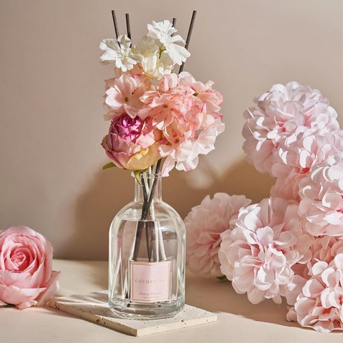 COCORRÍNA Reed Diffuser - Cherry Blossom Scent | 8.5 Fl. Oz / 250ml with 8 Sticks for Home Decor