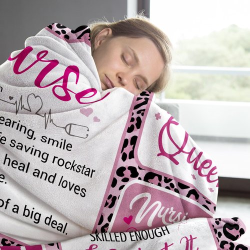 Guqklout Nurse Gifts for Women, Nurse Week Gifts, Xmas Nurses Practitioner Gift for Woman, Labor and Delivery Nurses Appreciation Gift, Nursing Student Present Blanket 60" x 50"