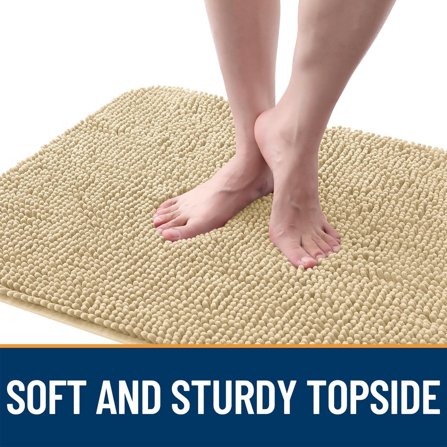 OLANLY Dog Door Mat - Absorbent Non-Slip Chenille for Muddy Paws | 70x35 Inches, Quick Dry, Washable