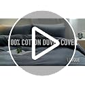 100% Washed Cotton Queen Duvet Cover Set - 3-Piece Soft Breathable Bedding