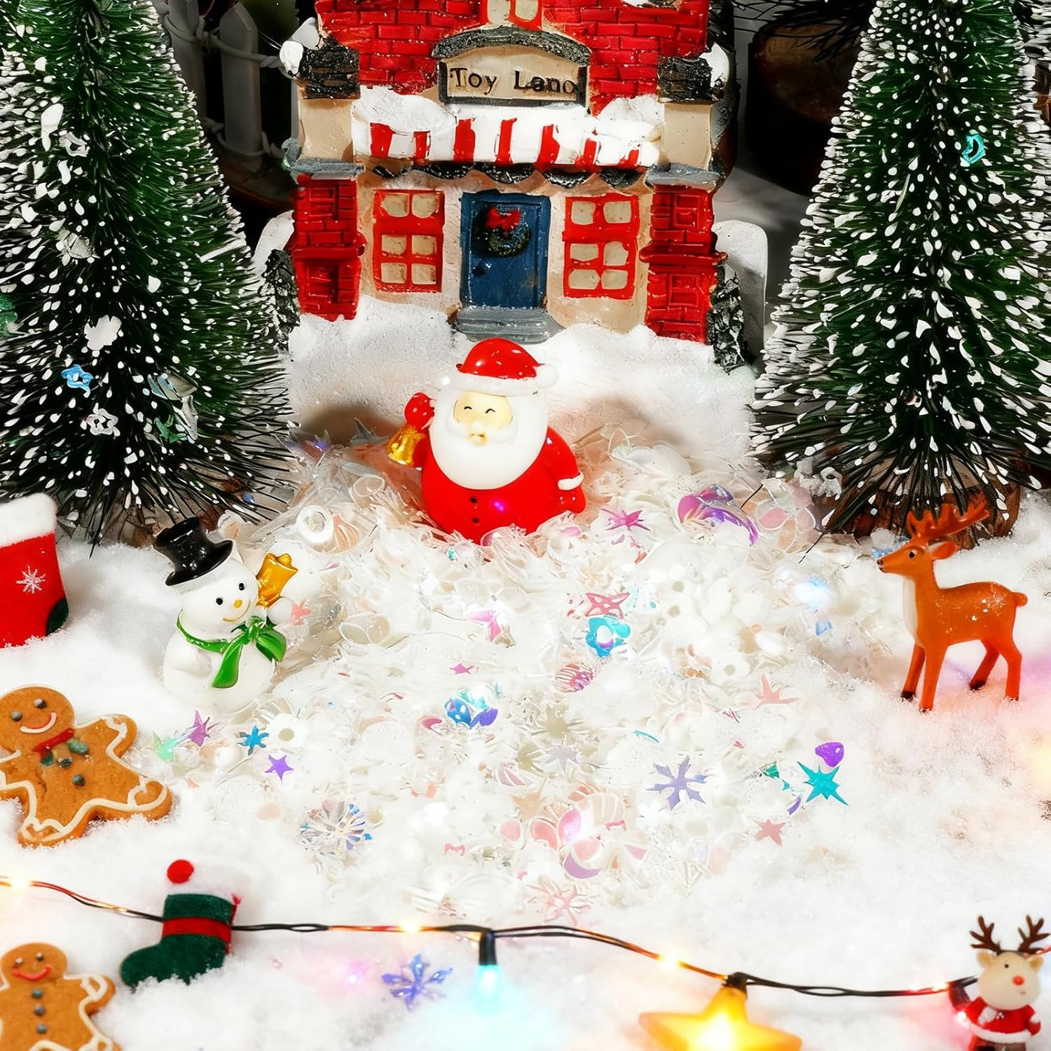Warmtree Fake Snow Decoration - Sparkling Artificial Snow for Christmas | 200g Gift Filler & Holiday Decor