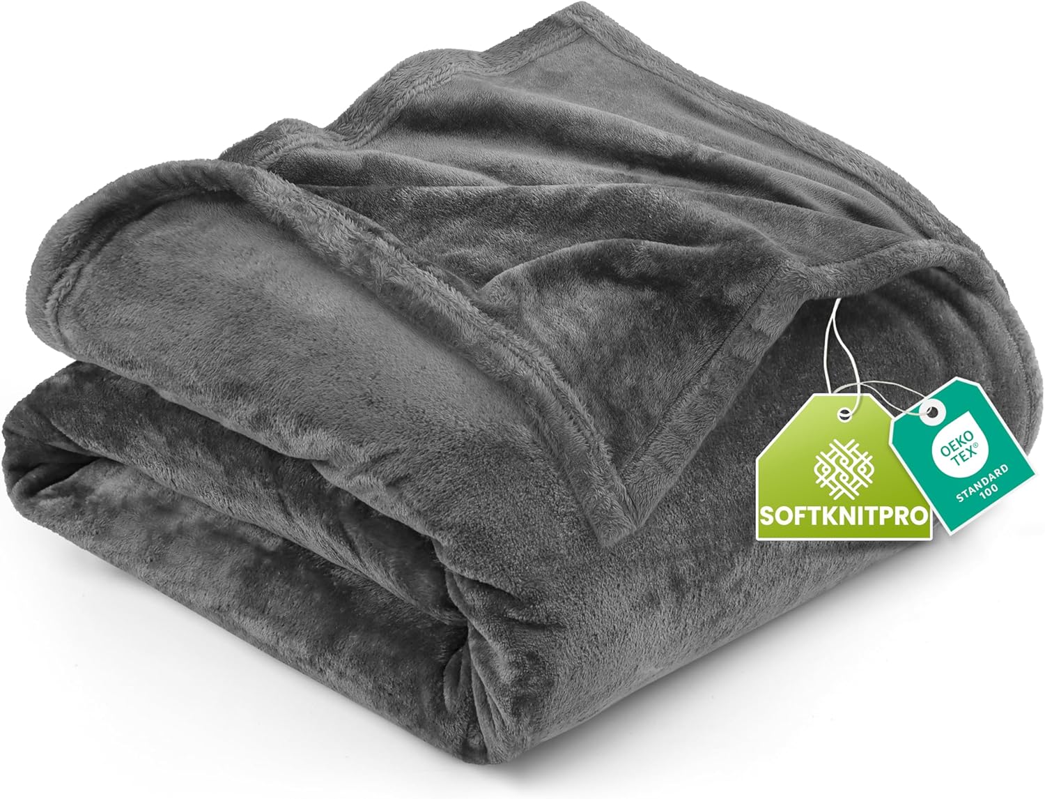 Utopia Bedding Fleece Blanket - Twin XL Grey 300GSM Luxury Soft Microfiber | Anti-Static & Cozy (90x76 Inch)