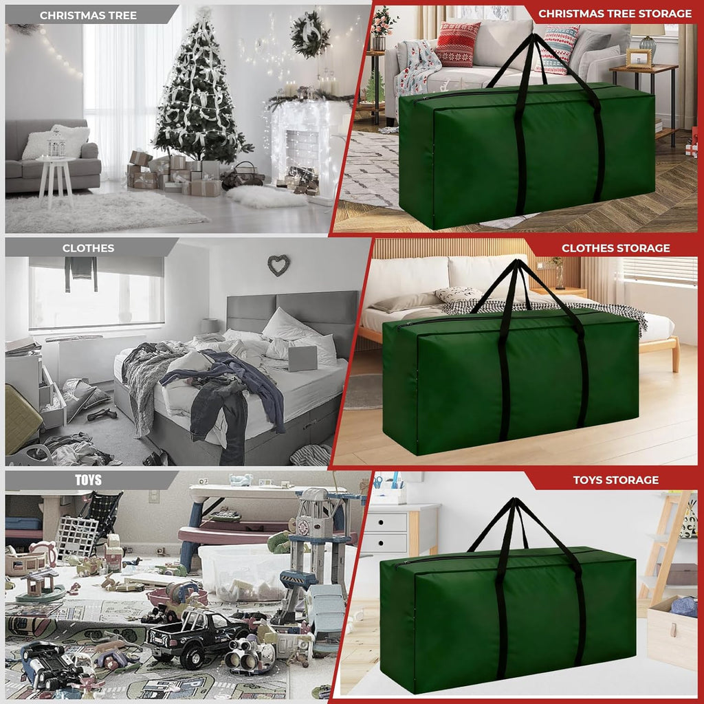 Skiennix Extra Large Christmas Tree Storage Bag - Fits Up to 12 Ft Trees | Heavy Duty Waterproof, 68” L x 30” W x 20” H