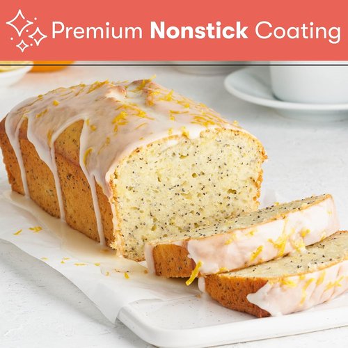 Cooking Light Heavy Duty Nonstick Carbon Steel Bread Pan - PFOA-Free, Dishwasher & Oven Safe, 9.25" x 5.25", Gray