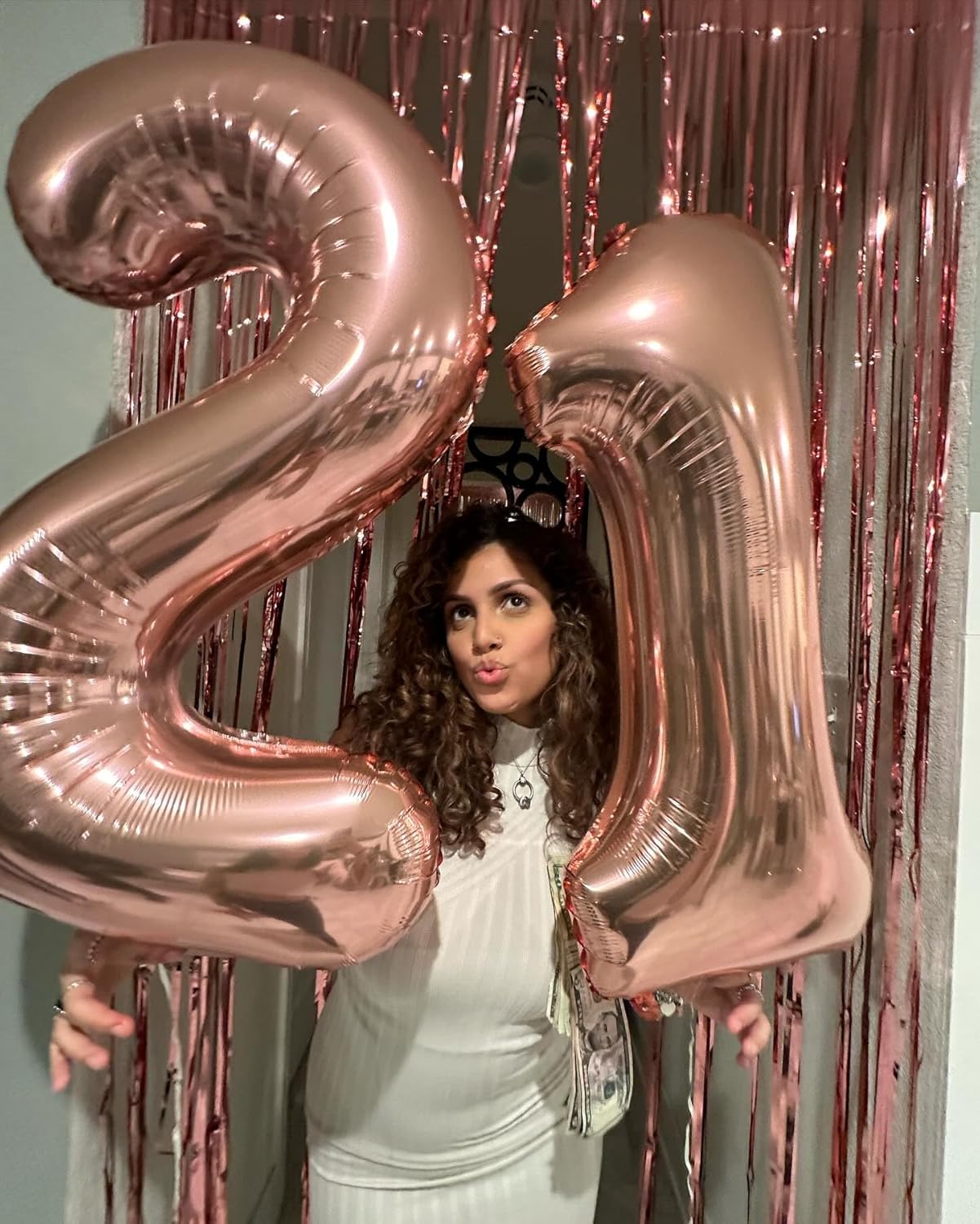 Rose Gold Number 19 Balloon - 40 Inch 19th Birthday Decoration for Men & Women