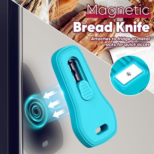 24SHEN Bread Lame - Sourdough Scoring Tool with Magnetic Handle & 5 Razor Blades | Blue