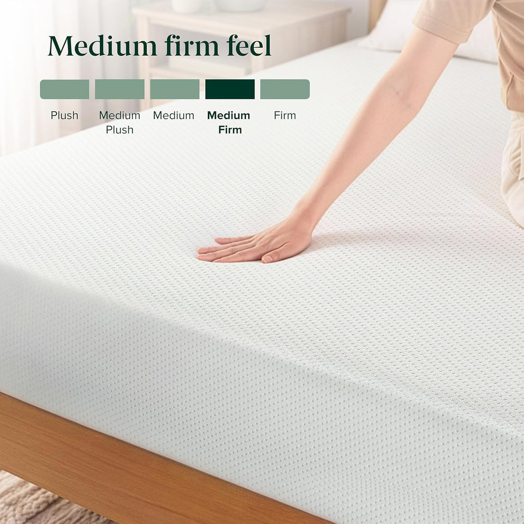 Zinus 12 Inch Twin XL Green Tea Memory Foam Mattress - Medium Firm, Zoned Pressure Relief, Fiberglass Free