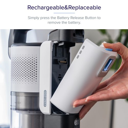 LEVOIT LVAC-200 Cordless Vacuum Cleaner Replacement Battery, 2200mAh, Up to 50 Minutes Runtime
