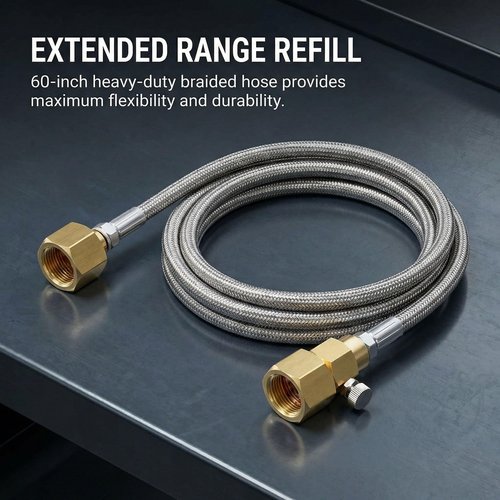 Co2 Tank Cylinder Refill Station,Co2 Filling Adapter With 60 inch Hose,CGA320 Tank Fill CGA320 Tank