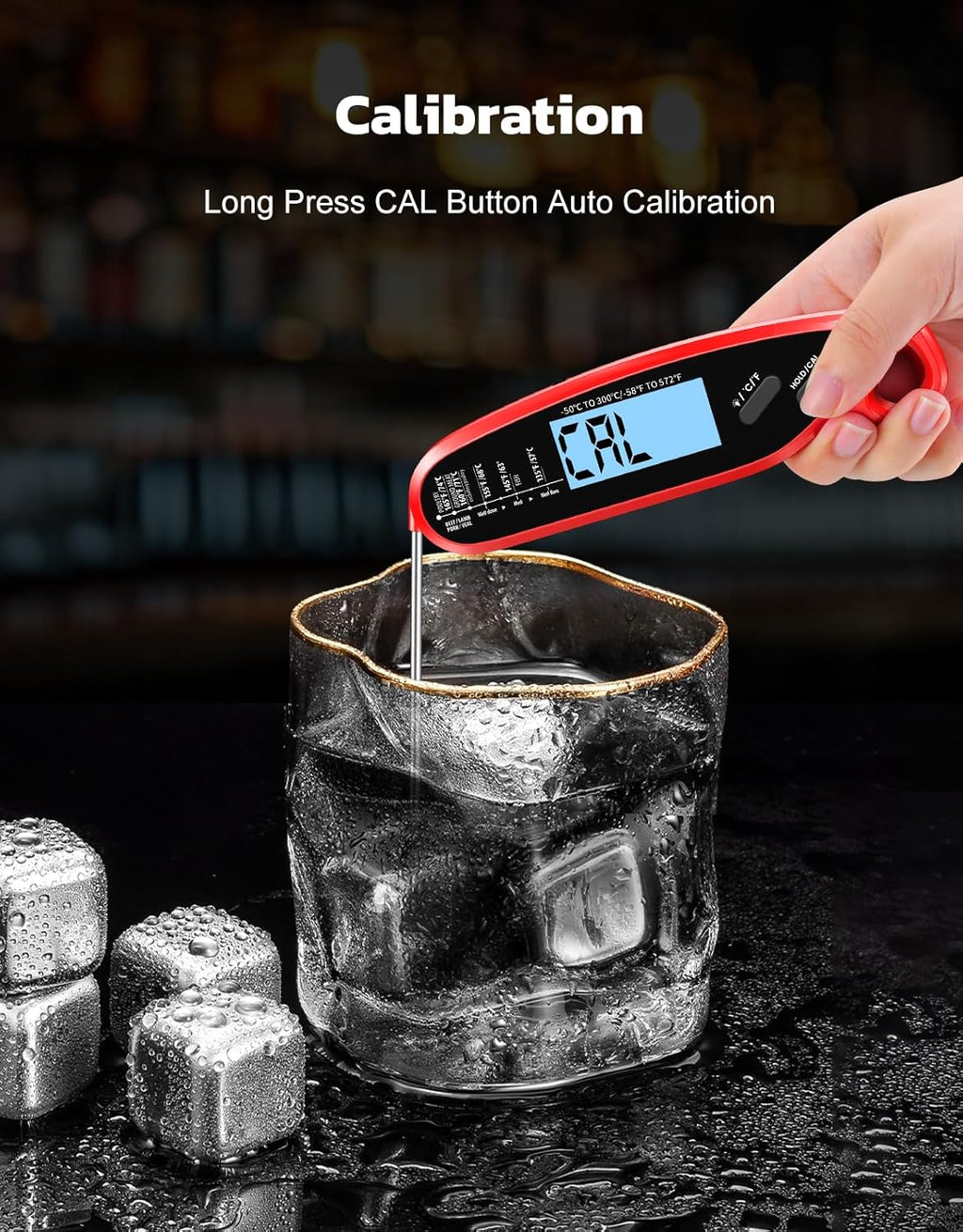 Skiennix Instant Read Meat Thermometer - Dual Probe Digital Cooking Thermometer with Large Backlit Display | Perfect for BBQ, Grill, Oven, and Frying