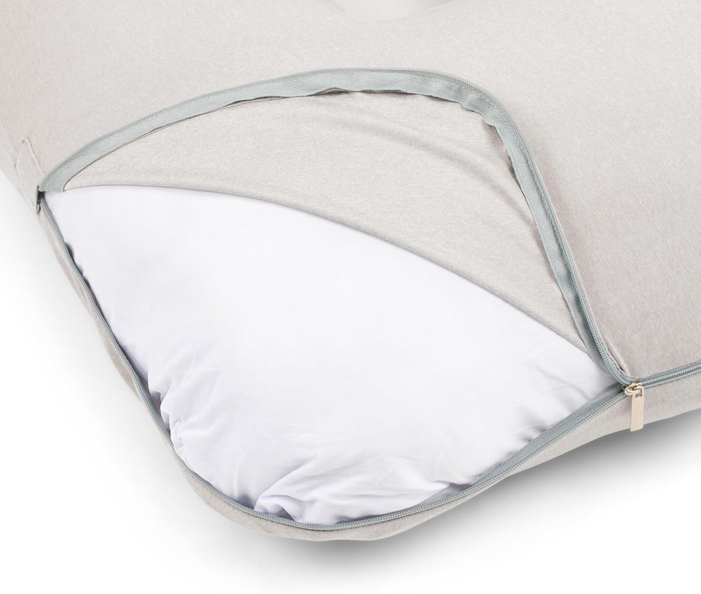 Regalo Premium U-Shaped Pregnancy Pillow - Ultra Soft Full Body Support for Sleeping & Feeding | Grey Removable Cover