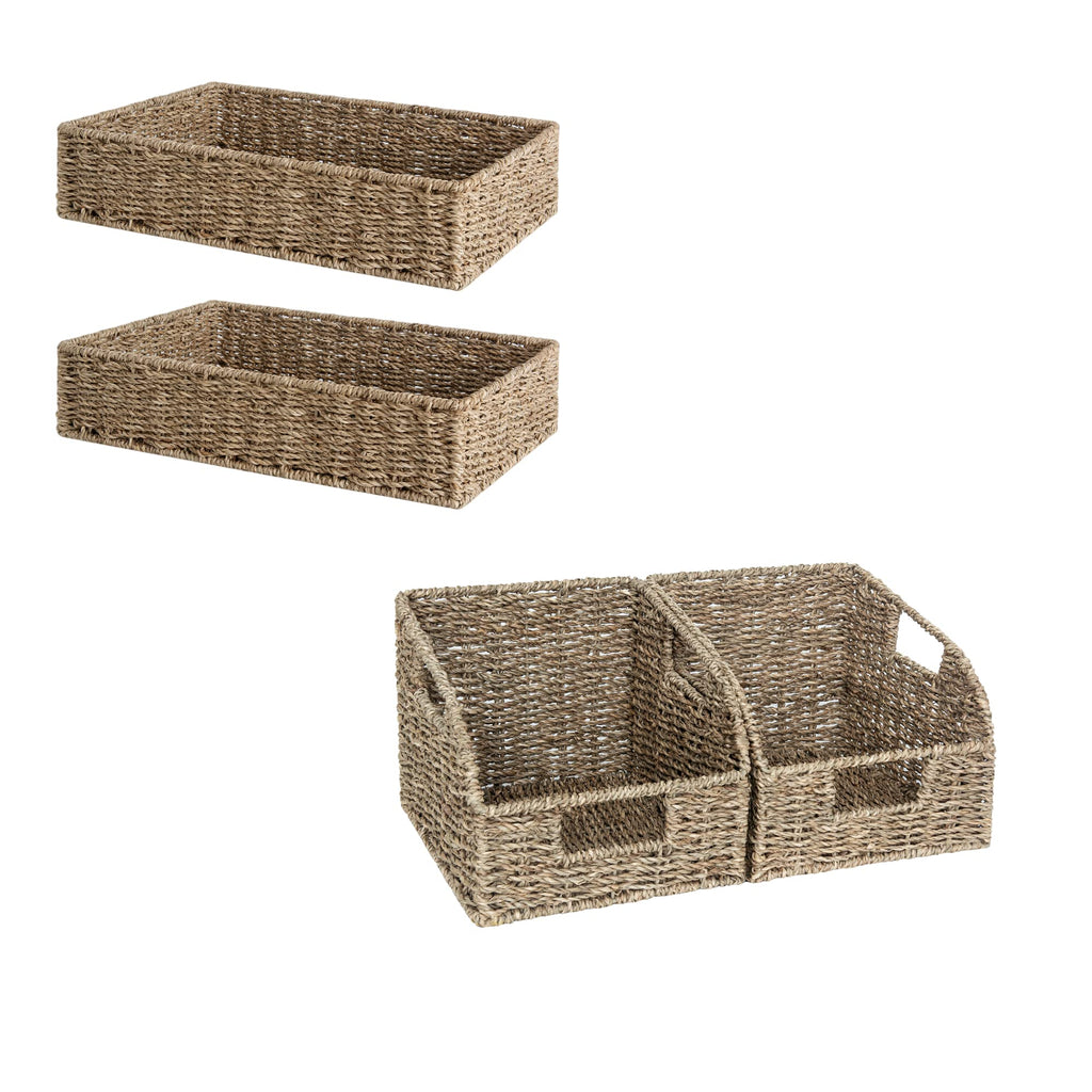 StorageWorks Seagrass Wicker Baskets