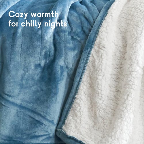 Minervada Electric Heated Blanket Throw 50''x60'', Lightweight Soft Warm Flannel Electric Blanket, 3 Hour Auto Shut Off, 5 Heating Levels, Machine Washable - Grey&White