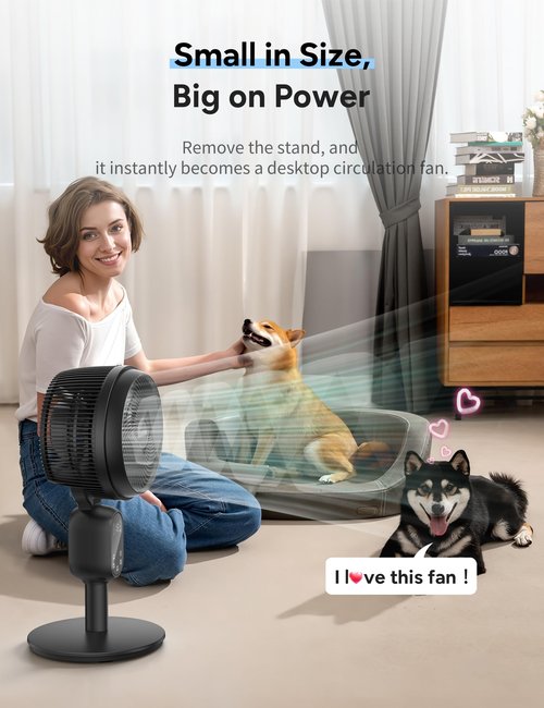 GRIDR Fan For Bedroom, Pedestal Fans 90°+90° Smart Oscillating, Standing Fans for Home 12 Speeds, 4 modes, 12H Timer, Quiet Floor Fan with DC Motor 20dB, 90ft for Room, 22-35'' Adjustable Height