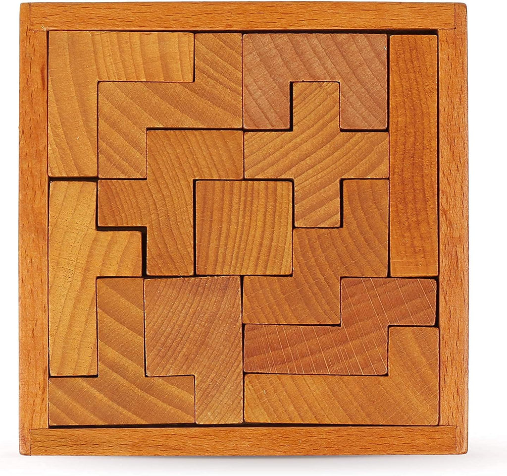 Skiennix Wooden Brain Teaser Puzzle - Engaging Challenge for Kids & Adults | Perfect for Mental Workout