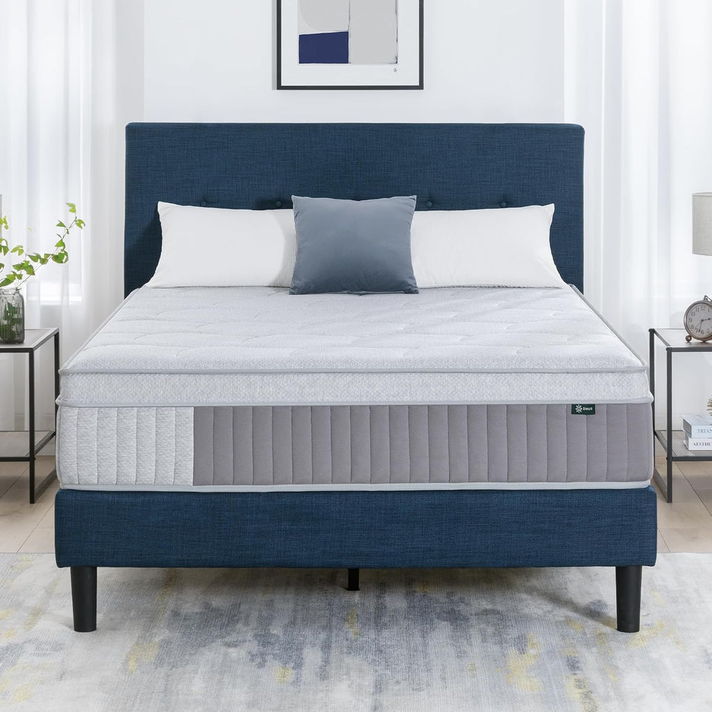 Zinus Cool Support Hybrid Mattress - 13 Inch Cooling Gel Memory Foam | Medium Firm, Queen Size, CertiPUR-US Certified
