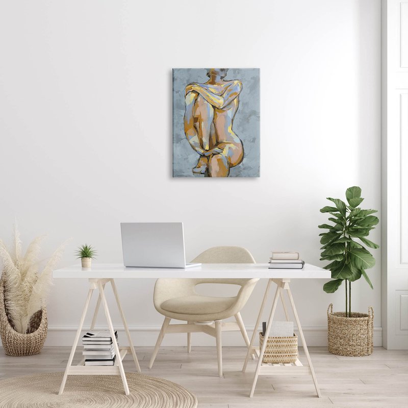 Stupell Industries Modern Brushed Nude Portrait Canvas Wall Art, Design by Trevor Copenhaver