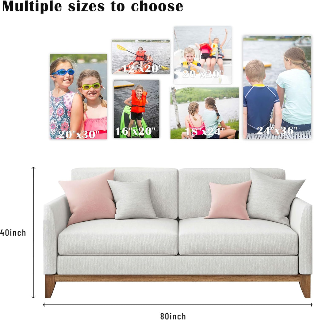 ZXDZSM Custom Canvas Poster - Personalized Photo Wall Art Print | Unframed 8" x 10" Size