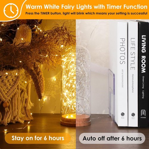 Mlambert Fairy Lights - 33FT Battery Operated with Remote & Timer | Waterproof 100 LEDs for Indoor/Outdoor Decor