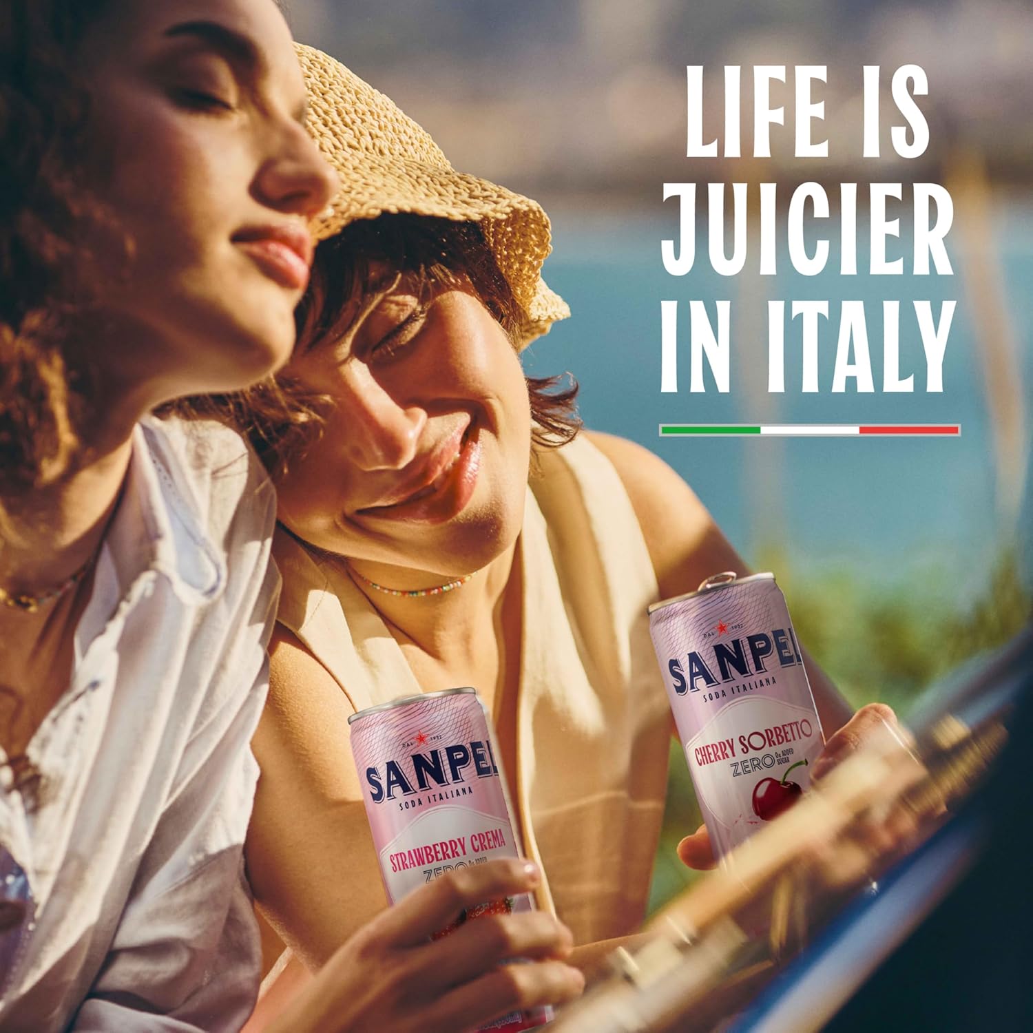 Sanpellegrino Strawberry Crema Italian Sparkling Soda - 0g Added Sugar, Real Fruit Juice | 24-Pack