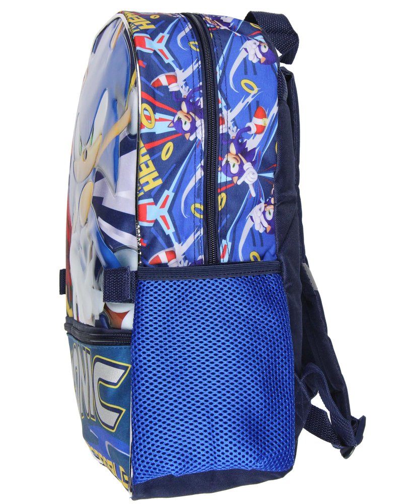 AI ACCESSORY INNOVATIONS Sonic The Hedgehog Tails And Knuckles Kids School Travel Backpack 2 Piece Set With Detachable Lunch Box