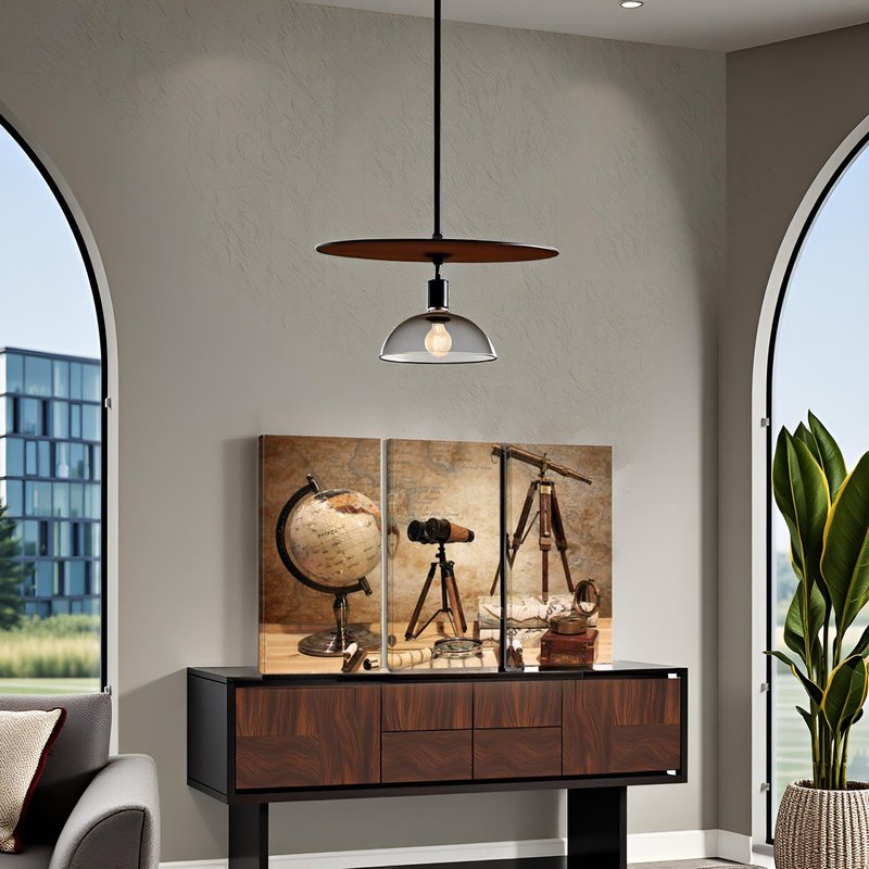 Nachic Wall - Large 3 Piece Canvas Wall Art Ancient Telescope Compass Globe Picture Prints Vintage Grunge Still Life with Ancient Map Poster Painting