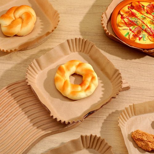 Air Fryer Liners 200 Pcs - Non-Stick, Oil-Absorbing Parchment Paper for 2-5QT Air Fryers