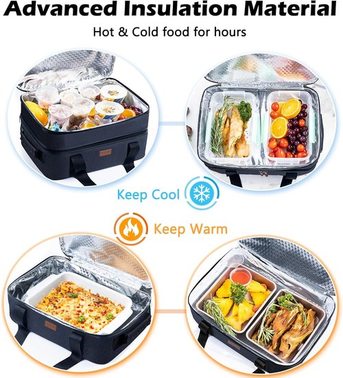 BAGSPRITE Expandable Insulated Casserole Carrier - Keeps Food Hot or Cold | Fits 9" x 13" Baking Dish