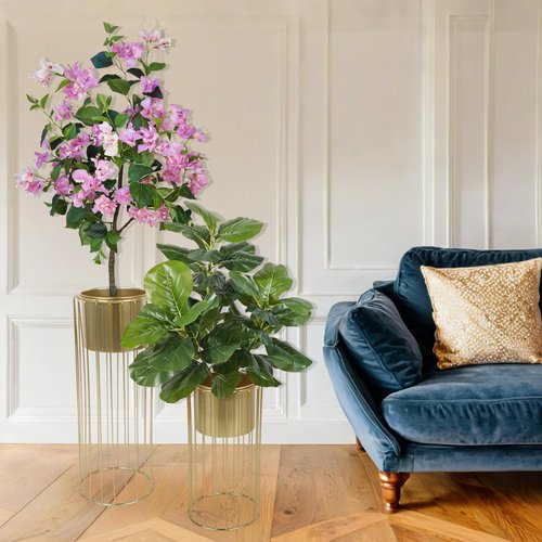 Artificial Fiddle Leaf Fig Tree Fake Potted Ficus Lyrata for Home Decor Office Decoration 3 feet Large Faux Plant with 49 Leaves Nursery Pot