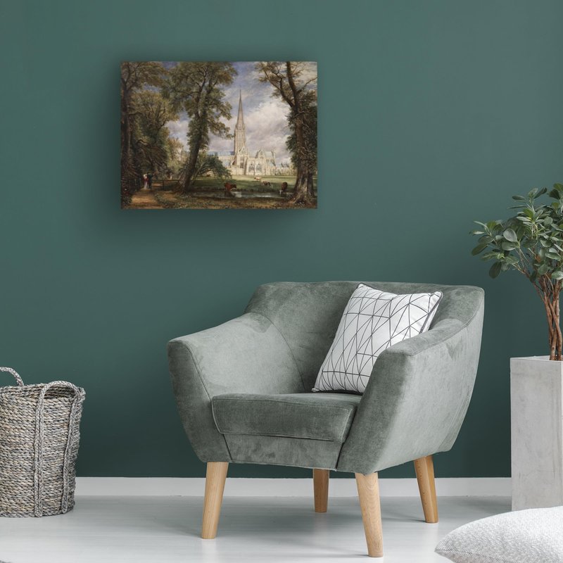 Wrapped Canvas Wall Art - John Constable 'Salisbury Cathedral' Wall Art for Living Room, Bedroom, or Office Décor - 24x32