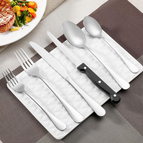 16 Piece Dinner Forks Set, Food-Grade Stainless Steel Forks Silverware, Cutlery Forks, Dessert Forks, Metal Forks for Home, Kitchen or Restaurant, Mirror Polished, Dishwasher Safe - 8 Inch