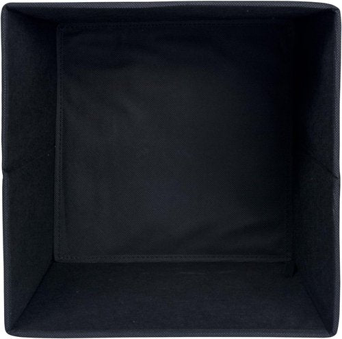 DII Storage Bins - Collapsible Organizer Cubes, Small 11x11x11", Black, Set of 2